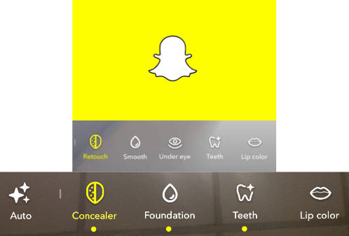 Selfie Settings on Snapchat