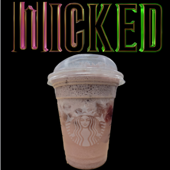 Wicked promotes their musical with Starbucks drinks. 